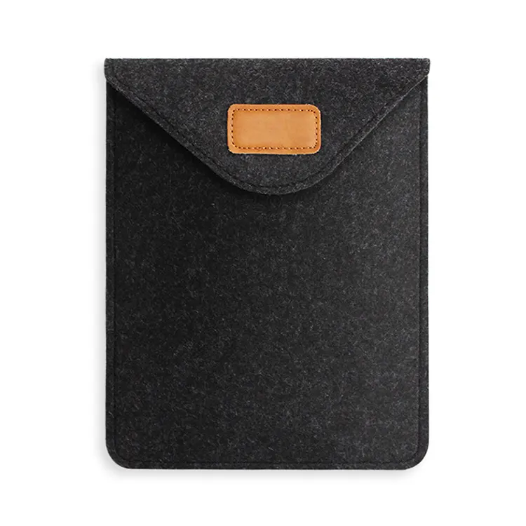 Vertical Black Felt Tablet Sleeve Bag Carrying Case Fits iPad For Travelling And Working Ipad Bag