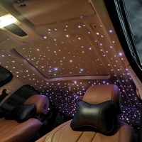 Projecteur de plafond à fibres optiques 12W RGBW LED, contrôle vocal APP RF, ultra-silencieux sans ventilateur pour voiture et maison, effet ciel étoilé