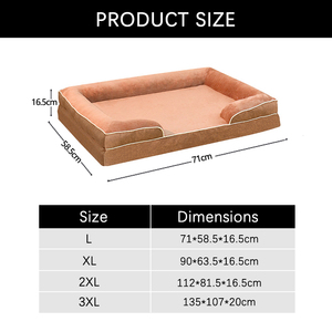 Chỉnh Hình Con Chó Giường Với Bộ Nhớ Bọt Thoải Mái Xl (Thêm Lớn) Có Thể Tháo Rời Nhung Bìa Có Thể Giặt Cho Mèo Con Chó Cho Phòng Khách - Product Image 6