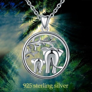 925 Sterling Silver Women Jewelry Lucky Baby <strong>Elephant</strong> Pendant <strong>Necklace</strong> - Product Image 3