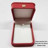 Boîte à bijoux haut de gamme en cuir rouge avec logo personnalisé, boîte à bagues de luxe, boîte à bagues de mariage, étui à bijoux, emballage de bijoux