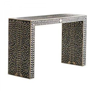 Nouveau design de tabouret ottoman décoratif en incrustation d'os sur 3 pieds en bois pour la décoration du salon, vente en gros, prix bon marché - Product Image 3