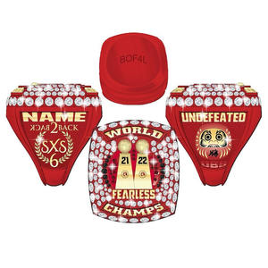 Anillo de campeonato MVP juvenil personalizado de alta calidad para jugadores de béisbol y softbol Anillos de piedras preciosas de aleación para equipos deportivos - Product Image 1