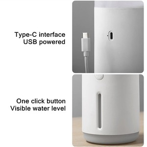 Sứa khói nhẫn siêu âm độ ẩm không khí USB xách tay hương liệu tinh dầu khuếch tán với đèn ấm hương thơm khuếch tán - Product Image 6