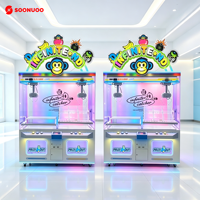 Machine à griffes commerciale à récompenses, attrape-OVNI à double griffe pour 2 joueurs, jeu d'arcade pour peluches et petits cadeaux