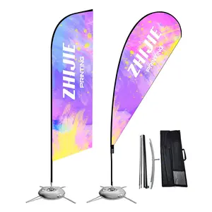 Wholesale hot selling high quality durable wholesale print flying banner double sided beach flag