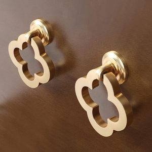 Antique Brass Mặt Dây Chuyền Xử Lý Nhẫn Kéo Vàng Tủ Xử Lý Tủ Quần Áo Nhà Bếp Tủ Kéo Ngăn Kéo Knobs Tủ Bếp Xử Lý - Product Image 4