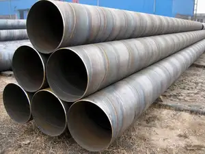 Büyük çaplı Q235 Spiral çelik boru korozyon önleyici kaynaklı çelik borular üretici stok kanalizasyon kaynağı kaynak demir boru