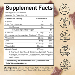 Vitamines de croissance en gros <span class=keywords><strong>pour</strong></span> enfants : Gummies <span class=keywords><strong>pour</strong></span> la croissance de la taille des enfants, vitamines <span class=keywords><strong>pour</strong></span> stimuler la croissance et favoriser la taille - Product Image 2