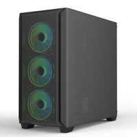 Casing PC Gaming Merek Ternama Laris Manis Panel Kaca Tempered Full View Casing Komputer Desktop Kipas RGB Casing ATX Kabinet PC