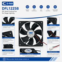 Ventilateur axial DC personnalisé D-Fan 120x120x25mm 12V, haute vitesse, faible bruit, avec roulement à manchon et à billes, pour éclairage de scène