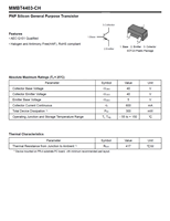 Transistor SMD SOT-23 PNP qualifié AEC-Q101 MMBT4403-CH -600mA -40V 300mW HFE 100-300 100% Original et traçable Code de lot