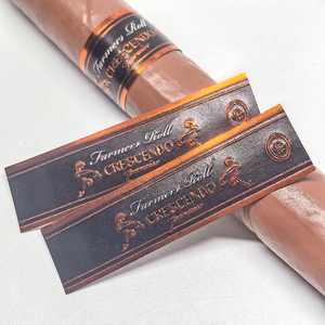 Etiquetas Adhesivas Personalizadas para Anillos de Cigarros con Acabado en Relieve con Lámina Dorada, Material de Papel Estilo <span class=keywords><strong>Cubano</strong></span> Vintage - Product Image 2