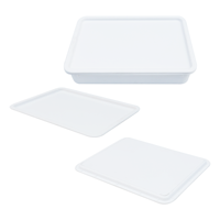 Conteneur de Stockage Empilable pour Boulangerie avec Couvercle Caisse de Transport Rectangulaire Bac à Pâton Plastique Boîte de Levée de Pâte à Pizza