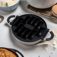 Moule à gaufres en forme de boule personnalisé, moule à gâteau en aluminium moulé de 24 cm, 10 trous, moule à gâteau semi-circulaire, poêle à frire pour la cuisson