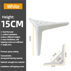 Phong cách giảm dần kim loại đồ nội thất chân màu sắc khác nhau tùy chọn 12-35cm Tủ sofa chân - Product Image 4