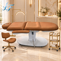 Fauteuil électrique professionnel pour esthéticienne, table de soin spa avec trou pour le visage et accoudoirs pour salon de beauté