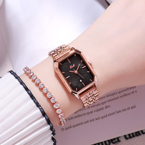 Reloj de pulsera de acero personalizado para mujer, diseño cuadrado elegante, versátil, con calendario, reloj de cuarzo. - Product Image 5