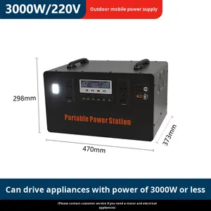 แหล่งจ่ายไฟกลางแจ้ง 3000W 3KWh 4.5KWh LiFePO4 ระบบกักเก็บพลังงาน คลื่นไซน์บริสุทธิ์ ตัวควบคุม MPPT กำลังสูง ความจุขนาดใหญ่ ภายนอกอาคาร - Product Image 5