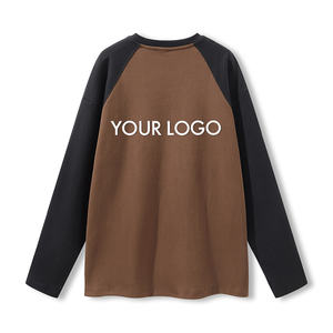 เสื้อยืดแขนยาวผ้าคอตตอนออแกนิกทรงโอเวอร์ไซส์เสื้อยืดพิมพ์โลโก้สีแบบกำหนดเอง - Product Image 6