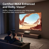 Projecteur laser XGIMI AURA 2 UST avec système d'exploitation Android TV, projecteur laser TV 4K, haut-parleur Harman/Kardon, maison intelligente pour home cinéma