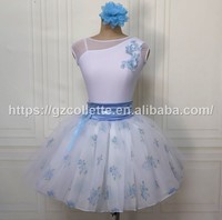 Robe de ballet pour filles enfant dentelle blanche Performance danse porter adulte scène justaucorps Tutu fête Costumes Stretch robe de ballet