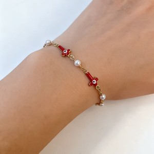 Rosari in lega placcati oro con perle, con Occhio di Allah, Croce e Vergine Maria, <span class=keywords><strong>per</strong></span> Battesimo e <span class=keywords><strong>Preghiera</strong></span>, Braccialetti di <span class=keywords><strong>preghiera</strong></span> cattolici - Product Image 4