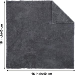 ผ้าไมโครไฟเบอร์สองด้านแบบทอ 1200 GSM ซึมซับน้ำได้ดีเยี่ยม ขนาด 20x24 นิ้ว สีม่วง สำหรับเช็ดรถยนต์ - Product Image 2