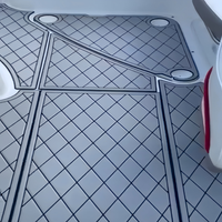 Tapis de pont en mousse EVA imitation teck pour plateforme de bain et cockpit de bateau, style SeaDek MarineMat Gatorstep, auto-adhésif, pour Cobalt 240 de 2004