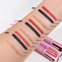 Crayon Maquillage 4-en-1 Populaire : Illuminateur Sourcils, Crayon Lèvres, Eyeliner – Cosmétique pour Tous Types de Peau – Vente en Gros