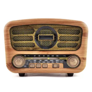 M-2010BT Meier Vintage Type Wood Frame Wifi Music Multibandas Am Sw Radio Fm con lettore musicale Usb/Tf con 6.5*2 pollici