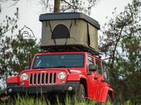 Tente de toit rigide ABS pour 2 personnes, tente de toit verticale à ouverture rapide pour le camping hors route, SUV