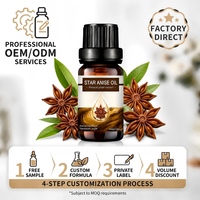 Huile d'anis étoilé pure KSMA en gros, 10 ml, 100 % naturelle, huile essentielle pour aromathérapie, diffuseur, OEM, ODM, qualité supérieure