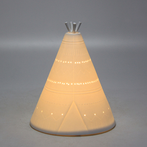 Bán buôn số lượng lớn trang trí nội thất bàn ánh sáng thủ công giá rẻ giá nhỏ Bảng Đèn sứ Lều hình dạng <span class=keywords><strong>LED</strong></span> đêm đèn - Product Image 4