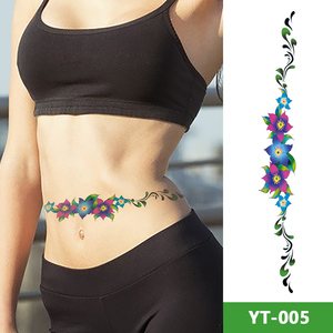 High Quality Waterproof Custom Design <strong>Tattoo</strong> Stickers Easy to <strong>Remove</strong> <strong>Temporary</strong> Waist Stencil Stickers - Product Image 6