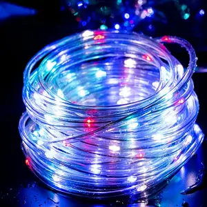 Rope String Lights Outdoor Powered Outdoor Waterproof Tube Light with 50 LED 8 Modes Fairy Light