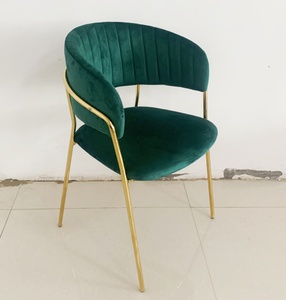 Chaise <span class=keywords><strong>de</strong></span> <span class=keywords><strong>Table</strong></span> à manger en fer forgé plaqué or nordique combinaison <span class=keywords><strong>fauteuil</strong></span> <span class=keywords><strong>de</strong></span> loisirs Simple pour café en ligne célébrité luxe - Product Image 1