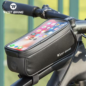 กระเป๋าหน้าจักรยานหนังแบบสัมผัสหน้าจอ WEST BIKING พร้อมช่องเสียบหูฟัง ขนาด 7 นิ้ว กันน้ำ ความจุขนาดใหญ่ - Product Image 1