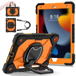 The innovative original fall resistant hand holder case for iPad 10.2 9th shockproof belt tablet cover housing with handle
