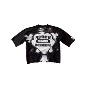 เสื้อยืดโอเวอร์ไซส์สไตล์พังก์ร็อกเรโทรสำหรับผู้ชาย ผ้าคอตตอนเจอร์ซีย์ ฮิปฮอป ฮาราจูกุ สไตล์พิมพ์ลาย - Product Image 3