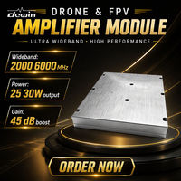 Module amplificateur de puissance GaN Dewin 30W 2-6GHz, amplificateur RF à semi-conducteurs SSPA ultra large bande pour équipement de test radar et SATCOM