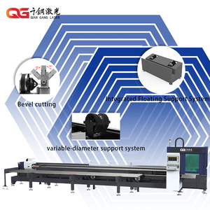 Máquina de corte láser de fibra CNC de cinco ejes <span class=keywords><strong>3D</strong></span> de alta eficiencia y sin oscilación Qiangang para tubos metálicos 1500-3000W, automática, refrigerada por agua, con IA - Product Image 5