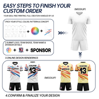 Tenues de football personnalisées pour les jeunes, ensembles pour équipes et clubs, maillot de football complet, tissu respirant 100% polyester