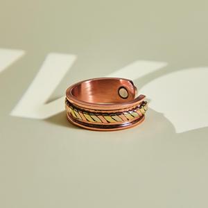 Nouvelle bague tendance <span class=keywords><strong>en</strong></span> cuivre magnétique pur, bijou <span class=keywords><strong>bio</strong></span> pour la santé, pour le soulagement de l'arthrite - Product Image 5