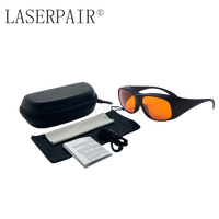 Lunettes de sécurité laser LP-GHP pour lasers Excimer, ultraviolets, verts, à l'argon et KTP, certification CE EN207, verres anti-rayures, monture intégrale