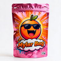 Pochette refermable en Mylar de 3,5 g avec impression numérique personnalisée, anti-odeur, pour bonbons et biscuits