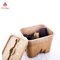Boîte jetable en bambou biodégradable FireMagic BBQ, charbon de bois à combustion totale pour le camping en plein air, à usage unique, inodore