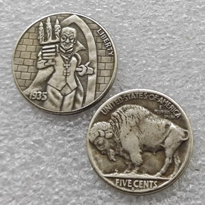 Koin Buffalo Hobo Amerika Serikat yang Berbeda, Koin Peringatan Bergaya Antik, Hadiah, Dekorasi Rumah - Product Image 3