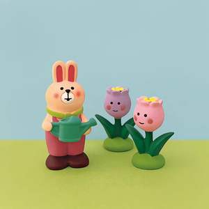 ของตกแต่งทั่วไป Qingh Zakka, แมวญี่ปุ่น, ชมดอกไม้ในฤดูใบไม้ผลิ, ต้นซากุระ, กระต่ายในกระถาง - Product Image 2