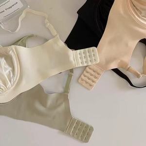 Sexy satin seamless bra, thin and flattering for <b>large</b> busts, soft underwire, breathable <b>cups</b>. - Product Image 2